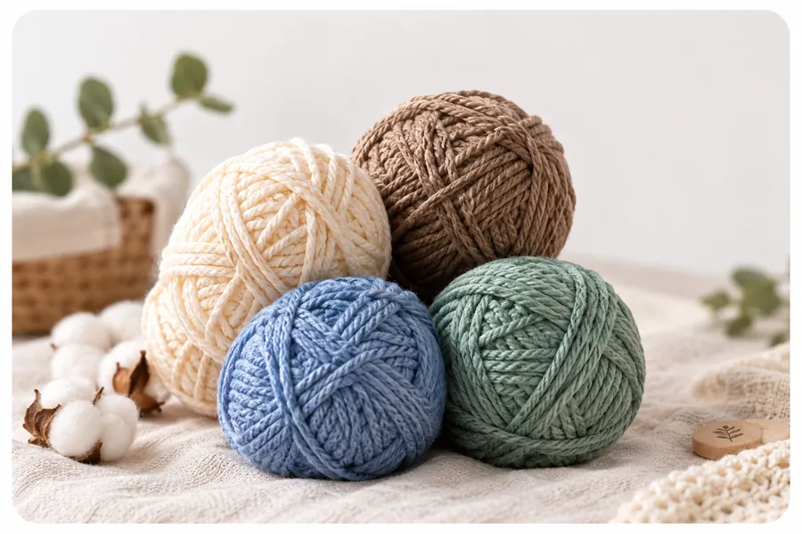 Cotton yarn balls for yarn craft kits