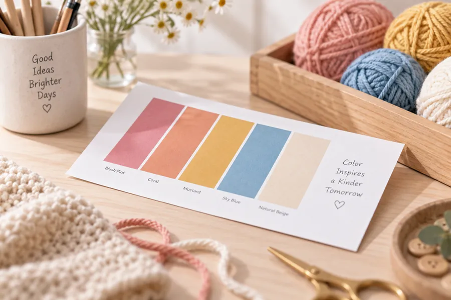 Yarn color matching card