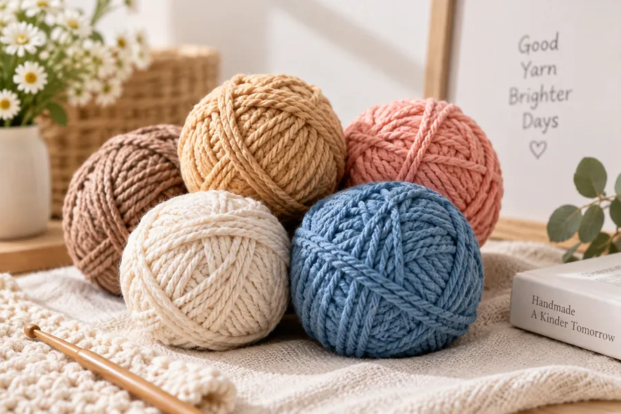 Yarn balls in different materials